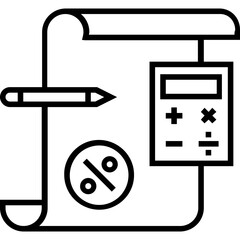 Accounting Line Vector Icon