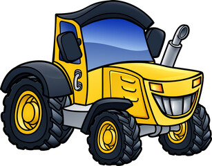 Tractor Vehicle Cartoon