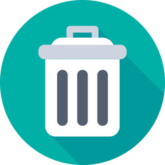 Dustbin Colored Vector Icon