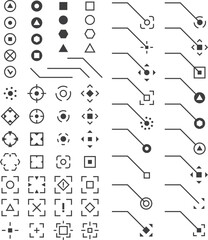 Hud style callout lines. User interface element