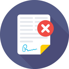 Fototapeta premium Cancel Documents vector Icon 