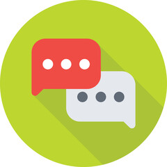 Speech Bubble Colored Vector Icon