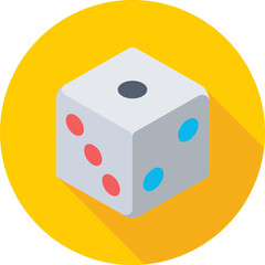 Dice Colored Vector Icon