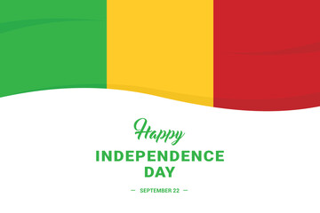 Fototapeta premium Mali Independence Day. Vector Illustration. The illustration is suitable for banners, flyers, stickers, cards, etc.