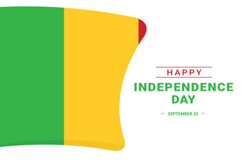 Mali Independence Day. Vector Illustration. The illustration is suitable for banners, flyers, stickers, cards, etc.
