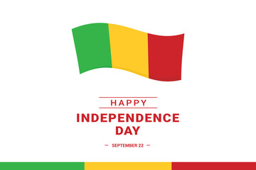 Mali Independence Day. Vector Illustration. The illustration is suitable for banners, flyers, stickers, cards, etc.