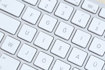 typing something on the computer with the keyboard