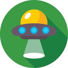 Alien Ship Colored Vector Icon
