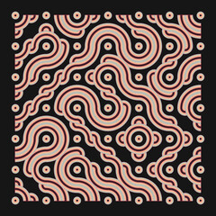 Color truchet tiling connections illustration