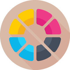 Pie Chart Colored Vector Icon
