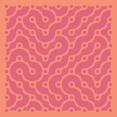 Color truchet tiling connections illustration