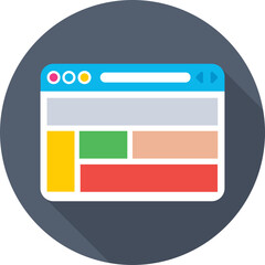 Web Layout Vector Icon 