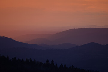 Coucher de soleil sur les Vosges