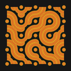 Fototapeta premium Color truchet tiling connections illustration