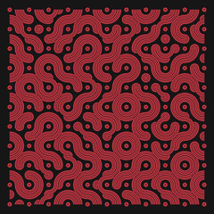 Color truchet tiling connections illustration