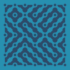 Color truchet tiling connections illustration