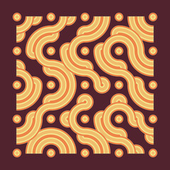 Color truchet tiling connections illustration