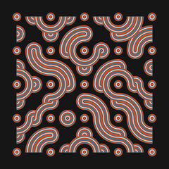 Color truchet tiling connections illustration