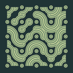 Color truchet tiling connections illustration