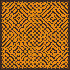 Color truchet tiling connections illustration