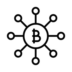 Bitcoin networking  Vector Icon which is suitable for commercial work and easily modify or edit it


