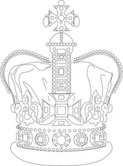 Royal imperial state crown. Symbol of Great Britain UK United Kingdom monarchy. 