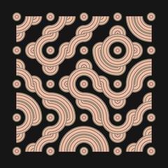 Color truchet tiling connections illustration