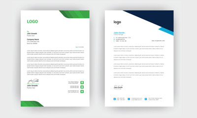 Creative letterhead , Elegant and minimalist style letterhead template design,A4 sizes