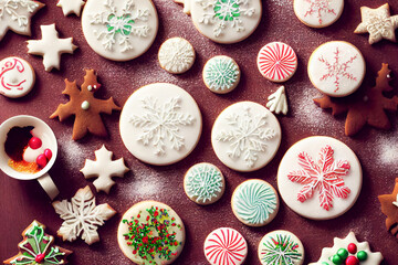 Baking Christmas cookies for Christmas season