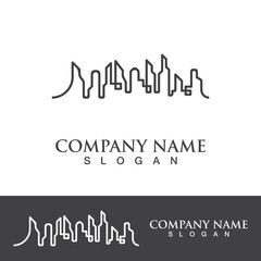 Modern city skyline illustration design