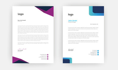 Creative letterhead , Elegant and minimalist style letterhead template design,A4 sizes
