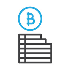 Bitcoin growth  Vector Icon which is suitable for commercial work and easily modify or edit it

