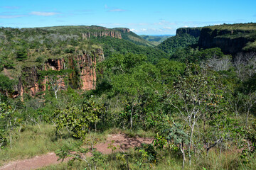 Fototapeta na wymiar scenic view over Chapada dos Guimarães National Park in Brazil
