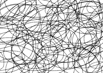 Abstract black pencil sketch on background