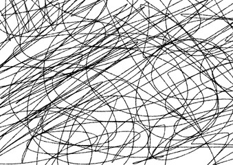 Abstract black pencil sketch on background