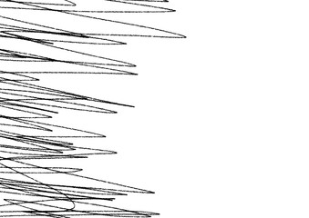 Abstract black pencil sketch on background