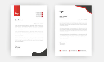 Creative letterhead , Elegant and minimalist style letterhead template design,A4 sizes