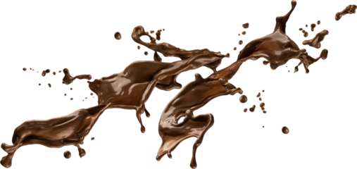 Chocolate splash isolated 