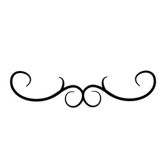 Vintage swirl flourish text divider