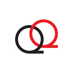 QQ letter logo design vector