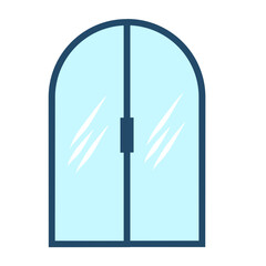 Glass Door Illustration