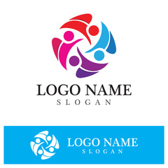 Fototapeta premium Community logo and symbol vector