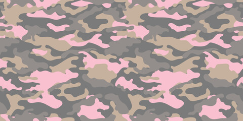 Pink camouflage military pattern. vector camouflage pattern for clothing design. 