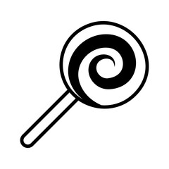 Lollipop candy icon. Pictogram isolated on a white background.