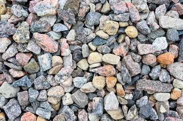 closeup of grey gravel on garden path