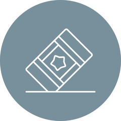 Eraser Multicolor Circle Line Inverted Icon