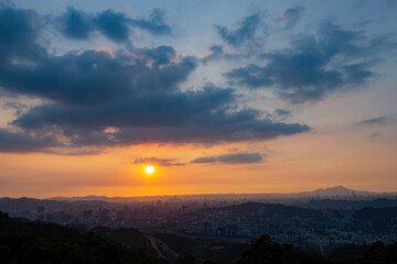 Beautiful aerail cityscape from Wenshan District