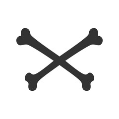 Crossbones icon isolated on white background
