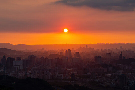 Beautiful Aerail Cityscape From Wenshan District