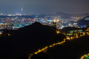 Fototapeta premium Superb night landscape from Zhitan area